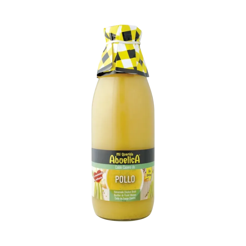Caldo de Pollo Botella 1 L · 12 unidades · La Fragua