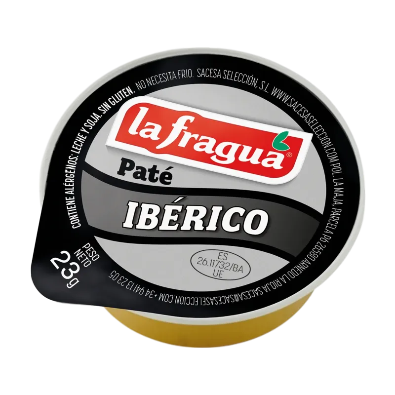 Paté Ibérico Monodosis 23 g · 216 unidades · La Fragua