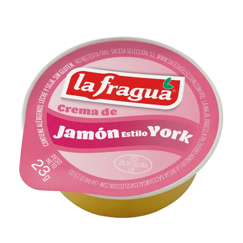 Crema de Jamón de York Monodosis 23 g · 216 unidades · La Fragua