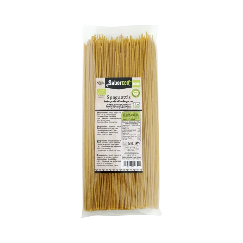 Espaguetis Integrales BIO Bolsa 500 g · 12 unidades · La Fragua