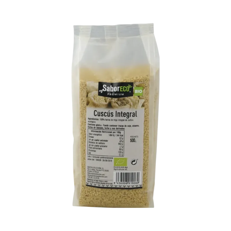 Cuscús Integral BIO Bolsa 500 g · 8 unidades · La Fragua