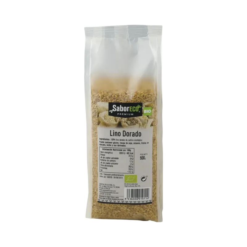 Lino Dorado BIO Bolsa 500 g · 8 unidades · La Fragua