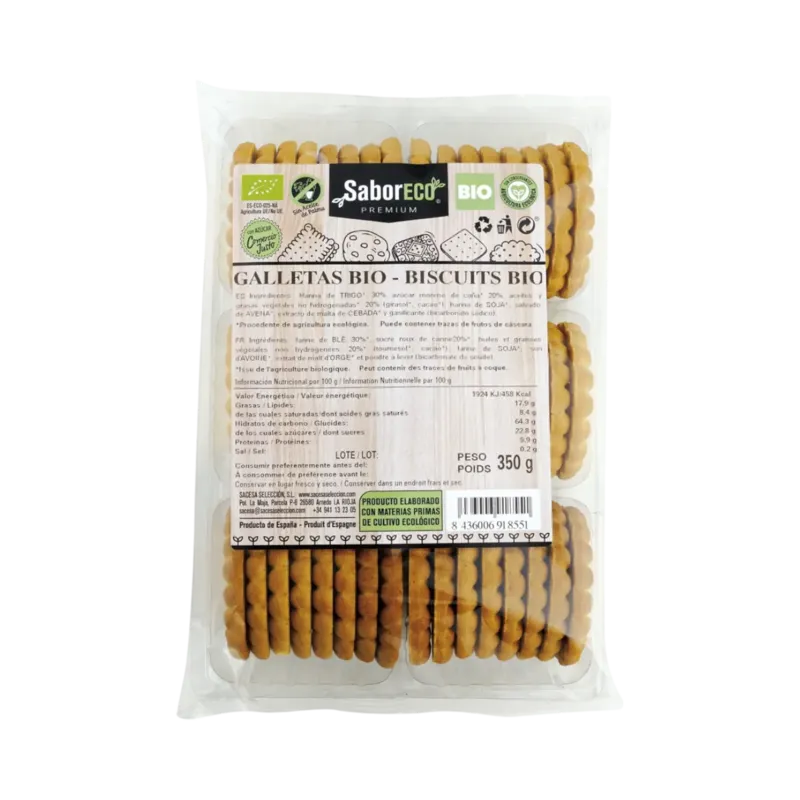 Galletas BIO Bandeja 350 g · 9 unidades · La Fragua
