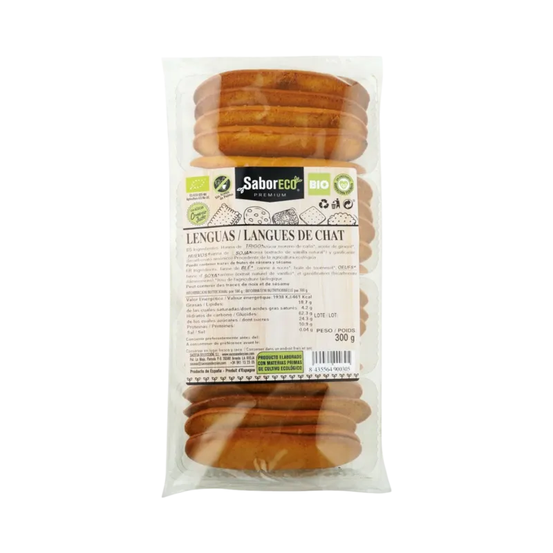 Lenguas BIO Bandeja 300 g · 9 unidades · La Fragua