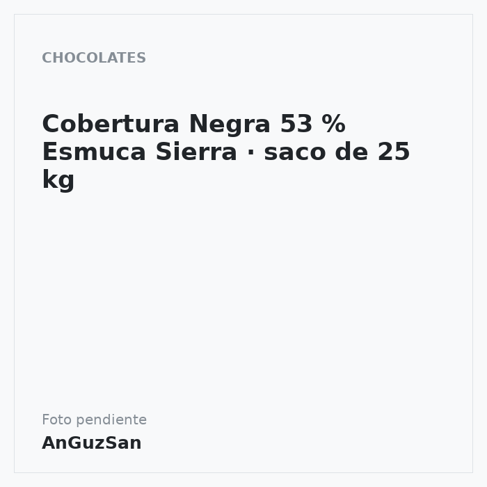 Cobertura Negra 53 % Esmuca Sierra · saco de 25 kg · 25 unidades