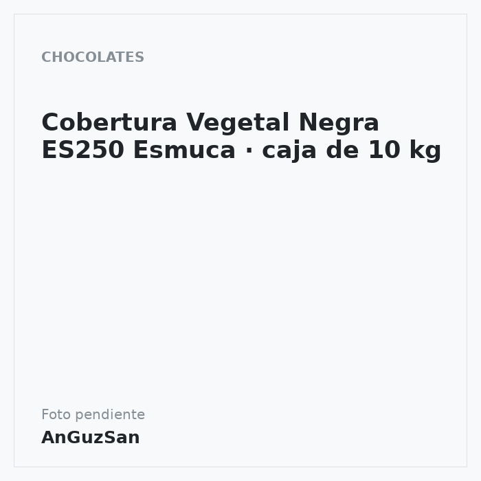 Cobertura Vegetal Negra ES250 Esmuca · caja de 10 kg · 10 unidades