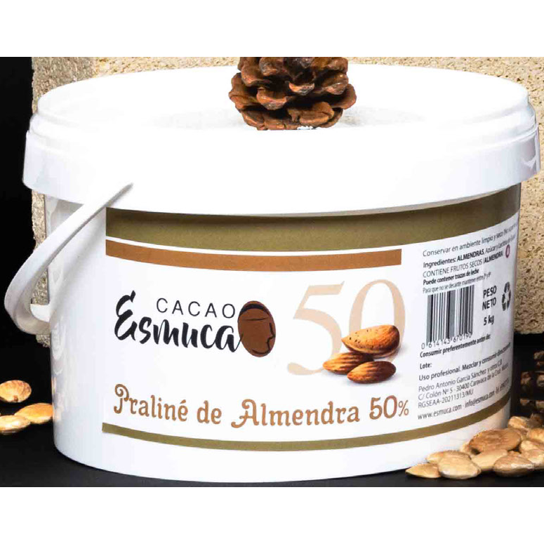 Praliné de Almendra 50 % Esmuca · cubo de 5 kg · 5 unidades