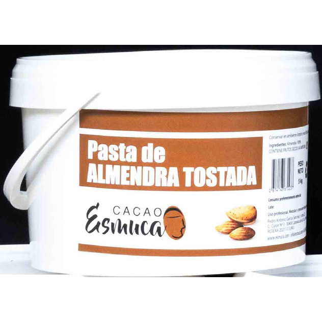 Pasta de Almendra Tostada 100 % Esmuca · cubo de 4 kg · 4 unidades