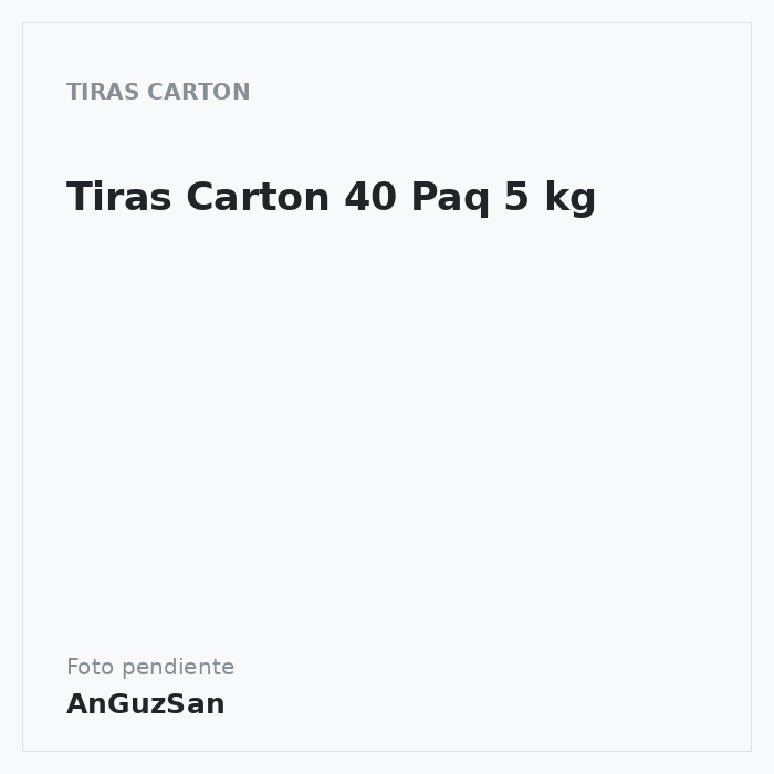 Tiras Carton 40 Paq 5 kg · Vifra
