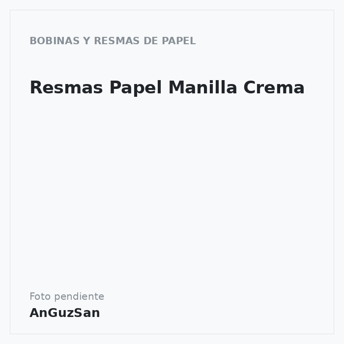 Resmas Papel Manilla Crema · Vifra