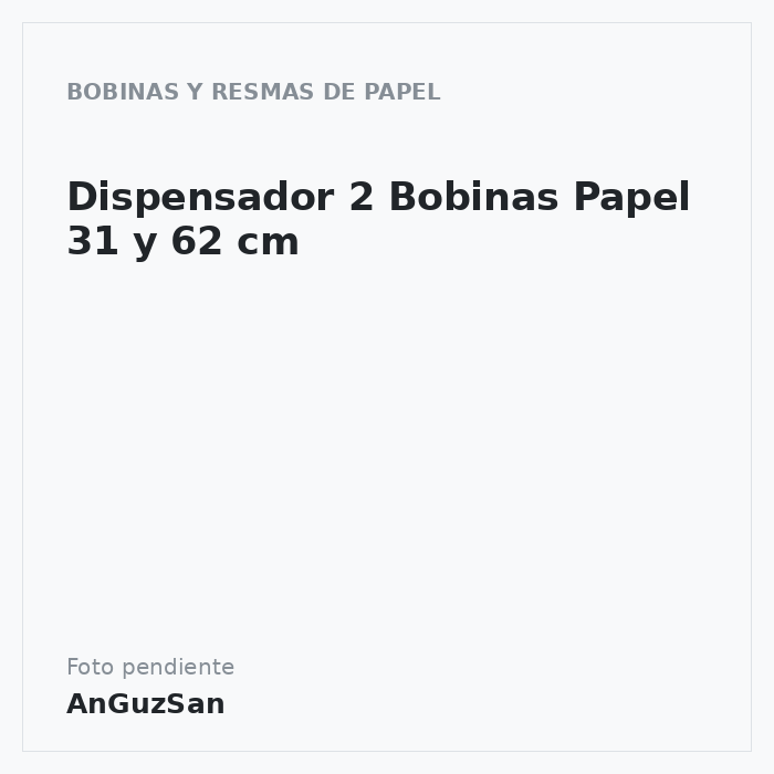 Dispensador 2 Bobinas Papel 31 y 62 cm · Vifra