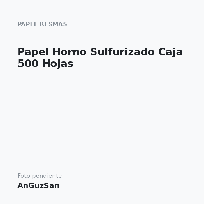 Papel Horno Sulfurizado Caja 500 Hojas · Vifra