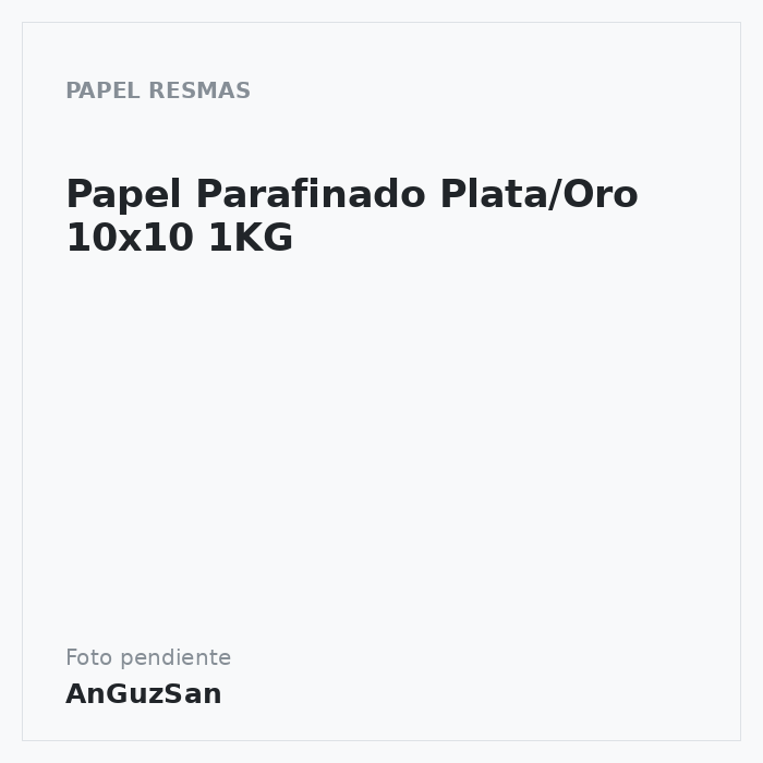 Papel Parafinado Plata/Oro 10x10 1KG · Vifra
