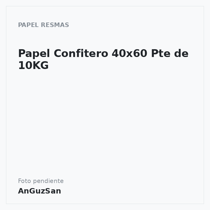 Papel Confitero 40x60 Pte de 10KG · Vifra