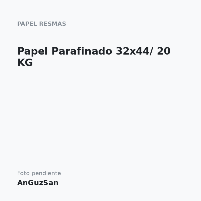 Papel Parafinado 32x44/ 20 KG · Vifra