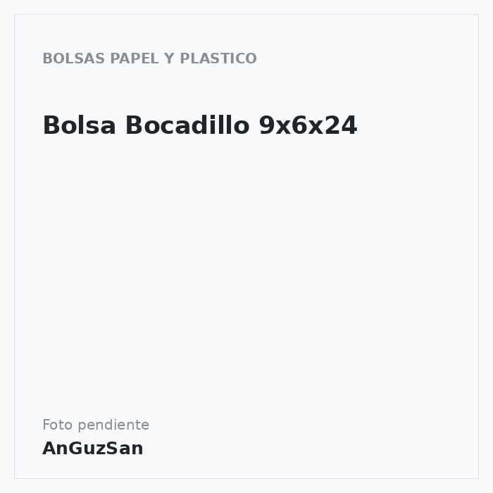 Bolsa Bocadillo 9x6x24 · Vifra