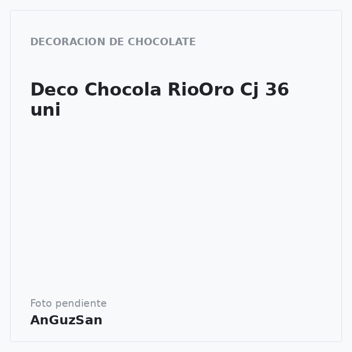 Deco Chocola  RioOro Cj 36 uni · Contorni