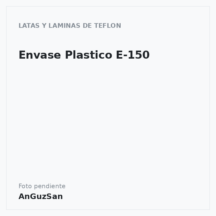 Envase Plastico E-150 · Vifra