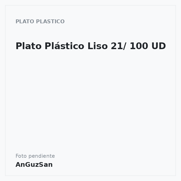 Plato Plástico Liso 21/ 100 UD · Vifra