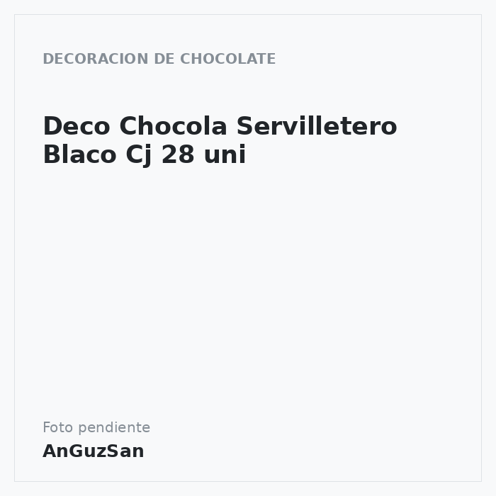 Deco Chocola  Servilletero Blaco Cj 28 uni · Contorni