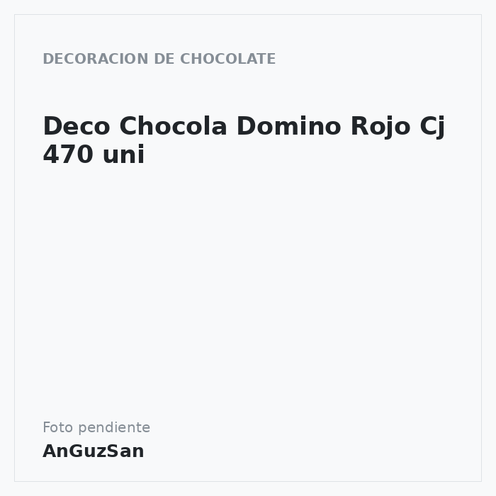 Deco Chocola Domino Rojo Cj 470 uni · Contorni