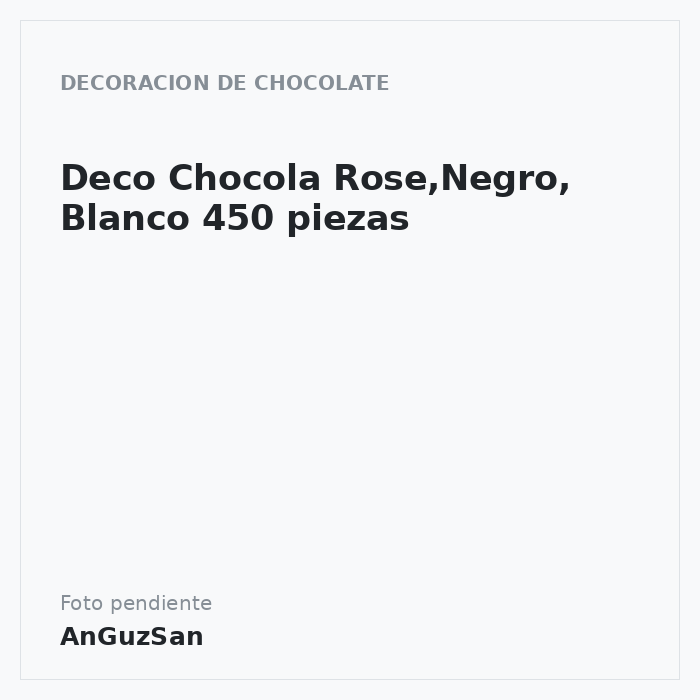Deco Chocola  Rose,Negro, Blanco 450 piezas · Contorni
