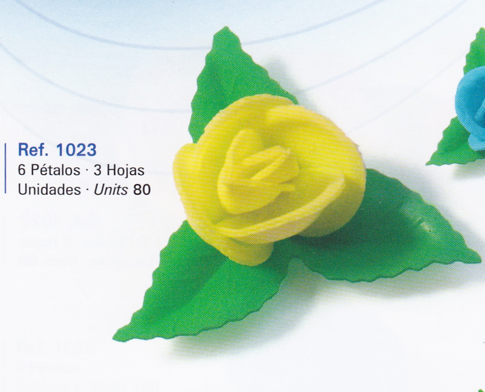 Oblea Flor Rf 1023 6 petalos 3 Hojas C/ 80 Uds · 80 unidades · Quintin