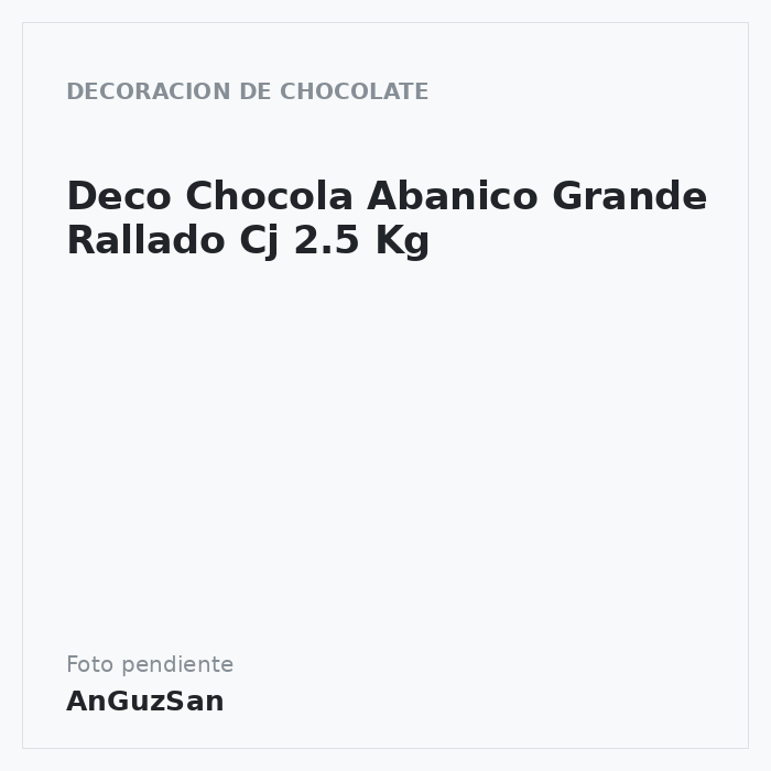 Deco Chocola Abanico Grande Rallado Cj 2.5 Kg · Contorni