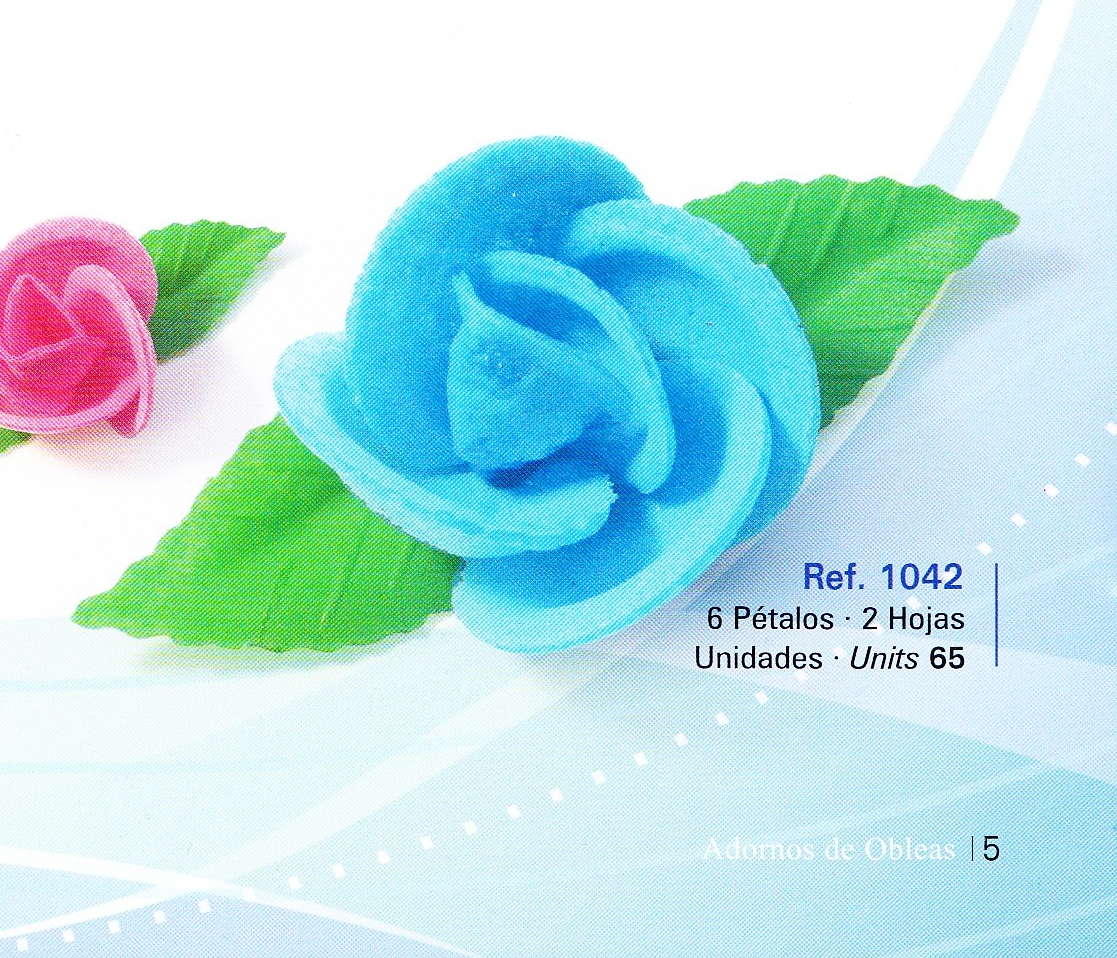 Oblea Rf. 1042 6 pétalos 2 Hojas C/ 65 Ud · 65 unidades · Quintin
