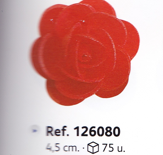 126080 Rosa Roja sin hoja 4.5 CM C/ de 75 Ud · Dekora