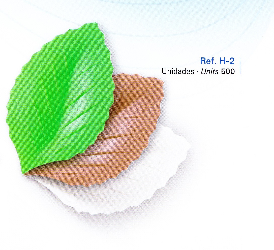 H-2 Hojas Oblea verdes grandes  C/ 500 Ud · 500 unidades · Quintin