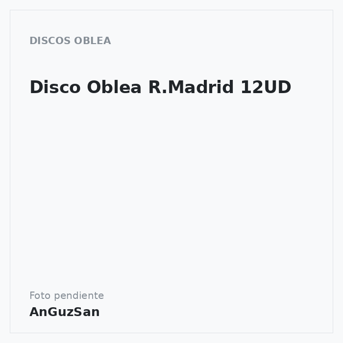 Disco Oblea R.Madrid 12UD · Dekora