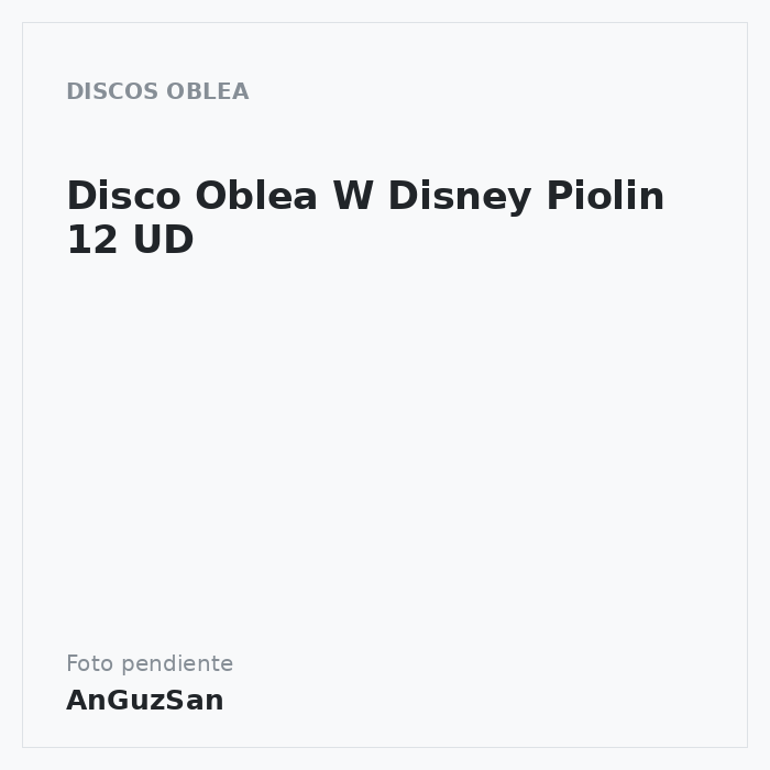 Disco Oblea W Disney Piolin 12 UD · Dekora