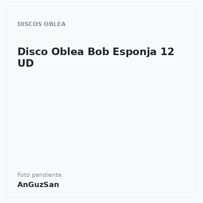Disco Oblea Bob Esponja 12 UD · Dekora