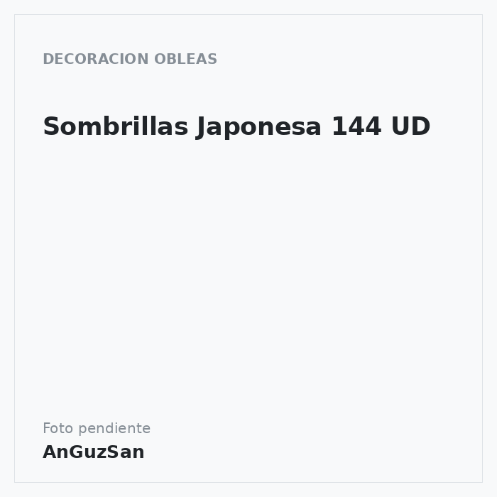 Sombrillas Japonesa 144 UD · Dekora