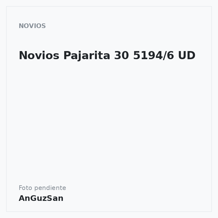 Novios Pajarita 30 5194/6 UD · Dekora