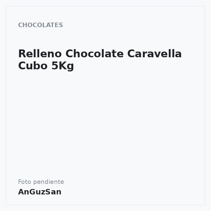 Relleno Chocolate Caravella  Cubo 5Kg · 5 unidades · Master Martini