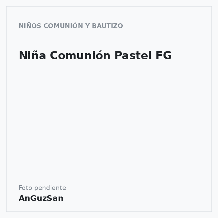 Niña Comunión Pastel FG · Dekora