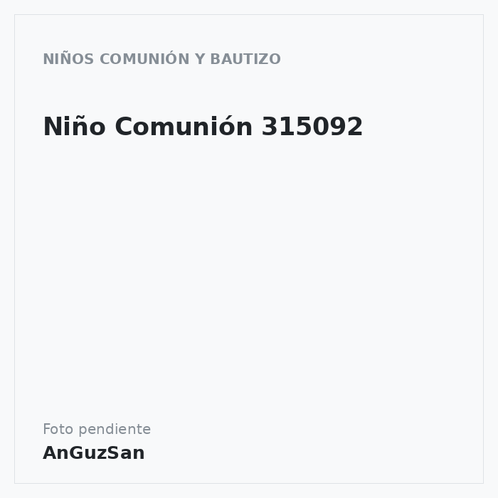 Niño Comunión 315092 · Dekora