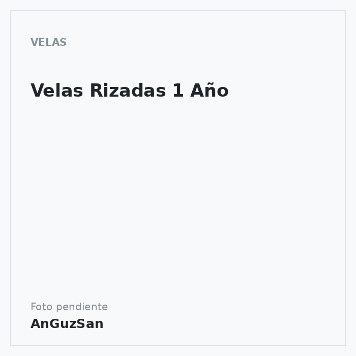 Velas Rizadas 1 Año · Dekora