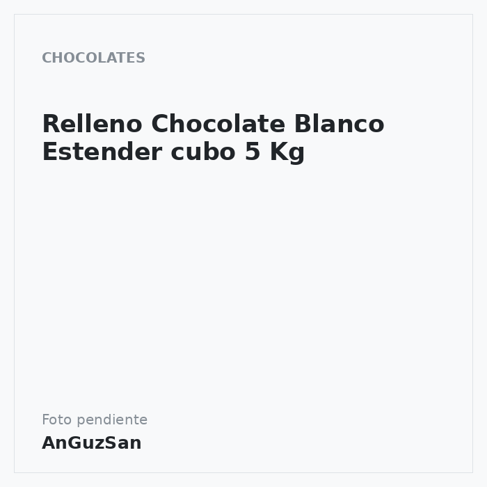Relleno Chocolate Blanco Estender cubo 5 Kg · Cremico