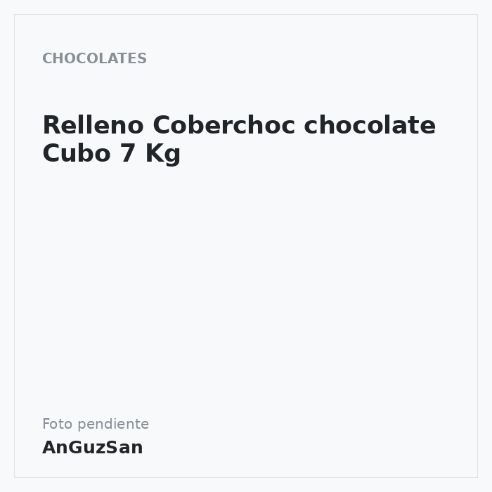 Relleno Coberchoc chocolate  Cubo 7 Kg · Arconsa