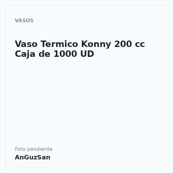 Vaso Termico Konny 200 cc Caja de 1000 UD · Aceman