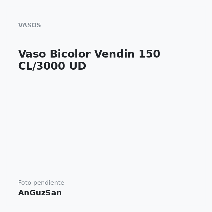 Vaso Bicolor Vendin 150 CL/3000 UD · Dekora