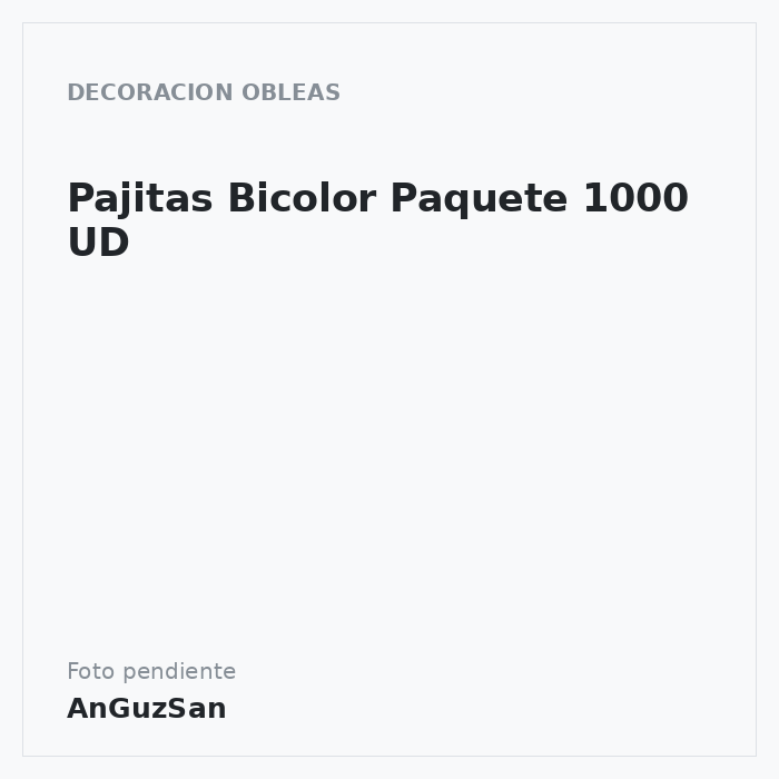 Pajitas Bicolor  Paquete 1000 UD · Redondo
