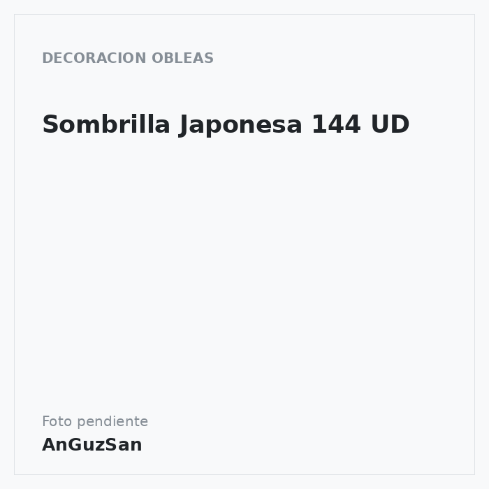 Sombrilla Japonesa 144 UD · Redondo