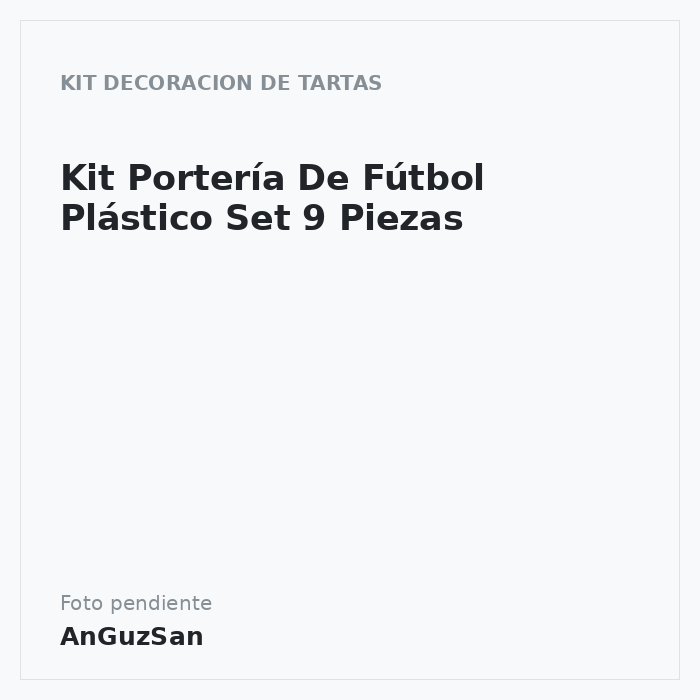 Kit Portería De Fútbol Plástico Set 9 Piezas · Dekora