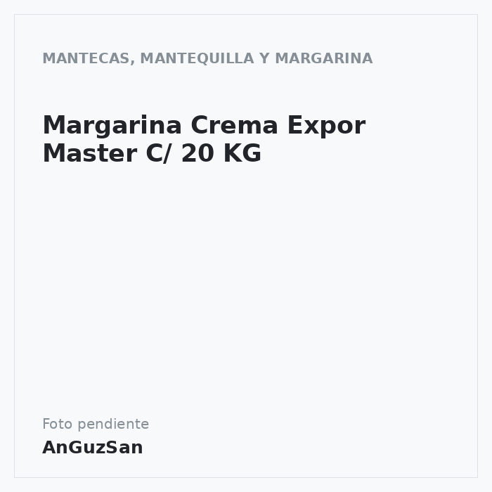 Margarina Crema Expor Master C/ 20 KG · Aceman