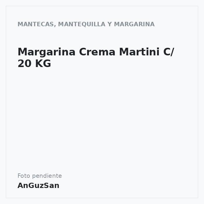 Margarina Crema Martini C/ 20 KG · 20 unidades