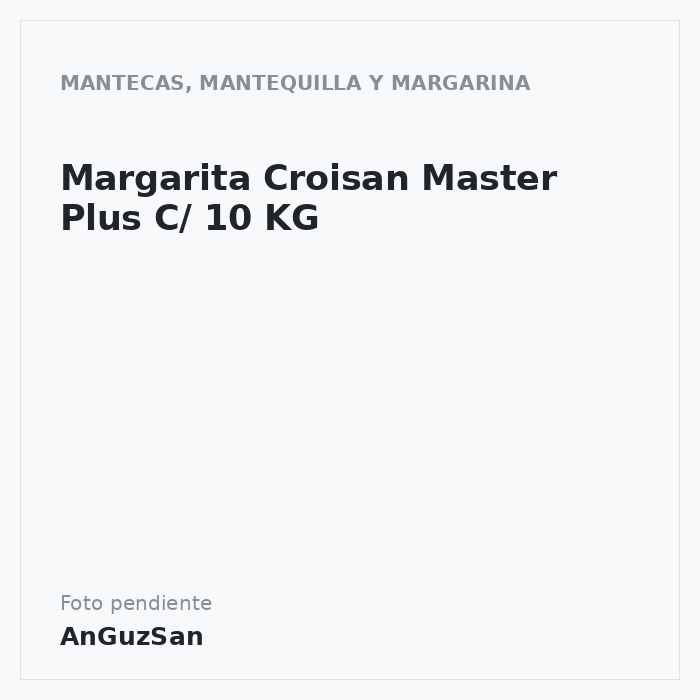 Margarita Croisan Master Plus C/ 10 KG · Aceman
